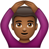 Whatsapp design of the man gesturing OK: medium-dark skin tone emoji verson:2.23.2.72