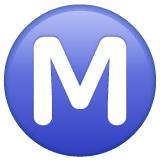 Whatsapp design of the circled M emoji verson:2.23.2.72