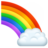 Whatsapp design of the rainbow emoji verson:2.23.2.72
