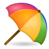Whatsapp design of the umbrella on ground emoji verson:2.23.2.72