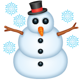 Whatsapp design of the snowman emoji verson:2.23.2.72