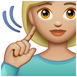 Whatsapp design of the deaf woman: medium-light skin tone emoji verson:2.23.2.72