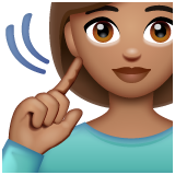 Whatsapp design of the deaf woman: medium skin tone emoji verson:2.23.2.72
