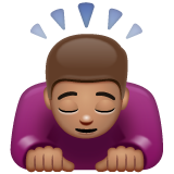 Whatsapp design of the person bowing: medium skin tone emoji verson:2.23.2.72
