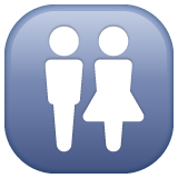 Whatsapp design of the restroom emoji verson:2.23.2.72