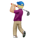 Whatsapp design of the person golfing: medium-light skin tone emoji verson:2.23.2.72