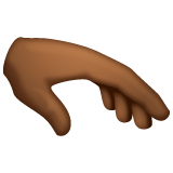 Whatsapp design of the palm down hand: medium-dark skin tone emoji verson:2.23.2.72