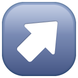Whatsapp design of the up-right arrow emoji verson:2.23.2.72