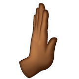 Whatsapp design of the rightwards pushing hand: medium-dark skin tone emoji verson:2.23.2.72