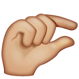 Whatsapp design of the pinching hand: medium-light skin tone emoji verson:2.23.2.72