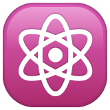 Whatsapp design of the atom symbol emoji verson:2.23.2.72