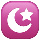 Whatsapp design of the star and crescent emoji verson:2.23.2.72