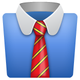 Whatsapp design of the necktie emoji verson:2.23.2.72