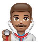 Whatsapp design of the man health worker: medium skin tone emoji verson:2.23.2.72