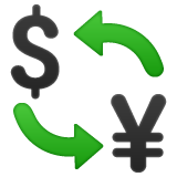 Whatsapp design of the currency exchange emoji verson:2.23.2.72