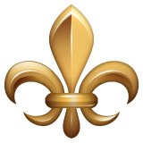 Whatsapp design of the fleur-de-lis emoji verson:2.23.2.72