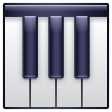 Whatsapp design of the musical keyboard emoji verson:2.23.2.72