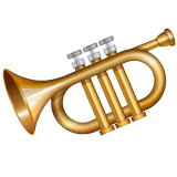 Whatsapp design of the trumpet emoji verson:2.23.2.72