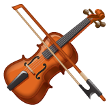 Whatsapp design of the violin emoji verson:2.23.2.72