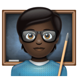 Whatsapp design of the teacher: dark skin tone emoji verson:2.23.2.72