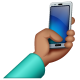 Whatsapp design of the selfie: medium skin tone emoji verson:2.23.2.72