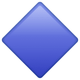 Whatsapp design of the large blue diamond emoji verson:2.23.2.72