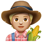 Whatsapp design of the farmer: medium-light skin tone emoji verson:2.23.2.72