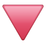 Whatsapp design of the red triangle pointed down emoji verson:2.23.2.72