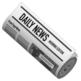 Whatsapp design of the rolled-up newspaper emoji verson:2.23.2.72