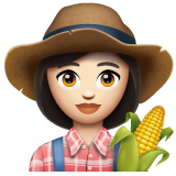 Whatsapp design of the woman farmer: light skin tone emoji verson:2.23.2.72