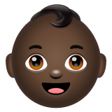 Whatsapp design of the baby: dark skin tone emoji verson:2.23.2.72