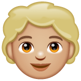 Whatsapp Whatsapp design of the child: medium-light skin tone emoji verson:2.23.2.72