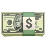 Whatsapp design of the dollar banknote emoji verson:2.23.2.72