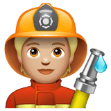 Whatsapp Whatsapp design of the firefighter: medium-light skin tone emoji verson:2.23.2.72