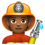 Whatsapp design of the firefighter: medium-dark skin tone emoji verson:2.23.2.72
