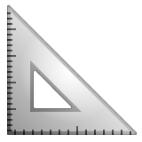 Whatsapp design of the triangular ruler emoji verson:2.23.2.72