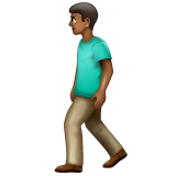 Whatsapp design of the person walking: medium-dark skin tone emoji verson:2.23.2.72