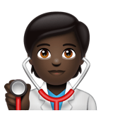 Whatsapp design of the health worker: dark skin tone emoji verson:2.23.2.72