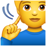 Whatsapp design of the deaf person emoji verson:2.23.2.72
