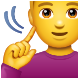 Whatsapp design of the deaf man emoji verson:2.23.2.72