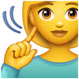 Whatsapp design of the deaf woman emoji verson:2.23.2.72