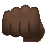 Whatsapp design of the oncoming fist: dark skin tone emoji verson:2.23.2.72