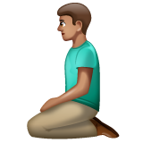 Whatsapp design of the man kneeling: medium skin tone emoji verson:2.23.2.72