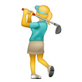 Whatsapp design of the woman golfing emoji verson:2.23.2.72