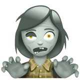 Whatsapp design of the zombie emoji verson:2.23.2.72