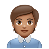 Whatsapp design of the office worker: medium skin tone emoji verson:2.23.2.72