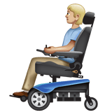 Whatsapp design of the person in motorized wheelchair: medium-light skin tone emoji verson:2.23.2.72