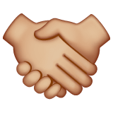 Whatsapp design of the handshake: medium-light skin tone emoji verson:2.23.2.72