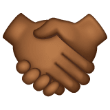 Whatsapp design of the handshake: medium-dark skin tone emoji verson:2.23.2.72