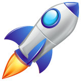 Whatsapp design of the rocket emoji verson:2.23.2.72